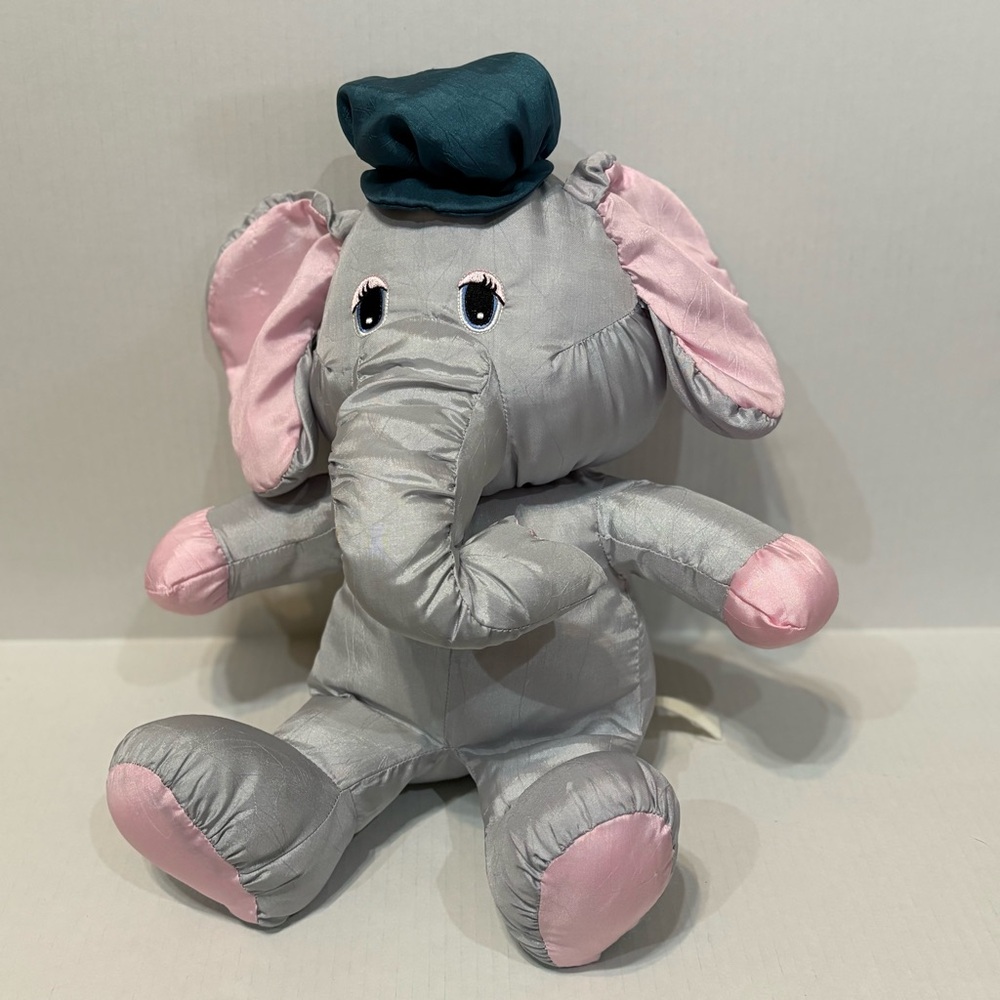 VTG 1987 Sailor Blankie Elephant Nylon Plush Puffalump Potpourri Press 80s Toy
